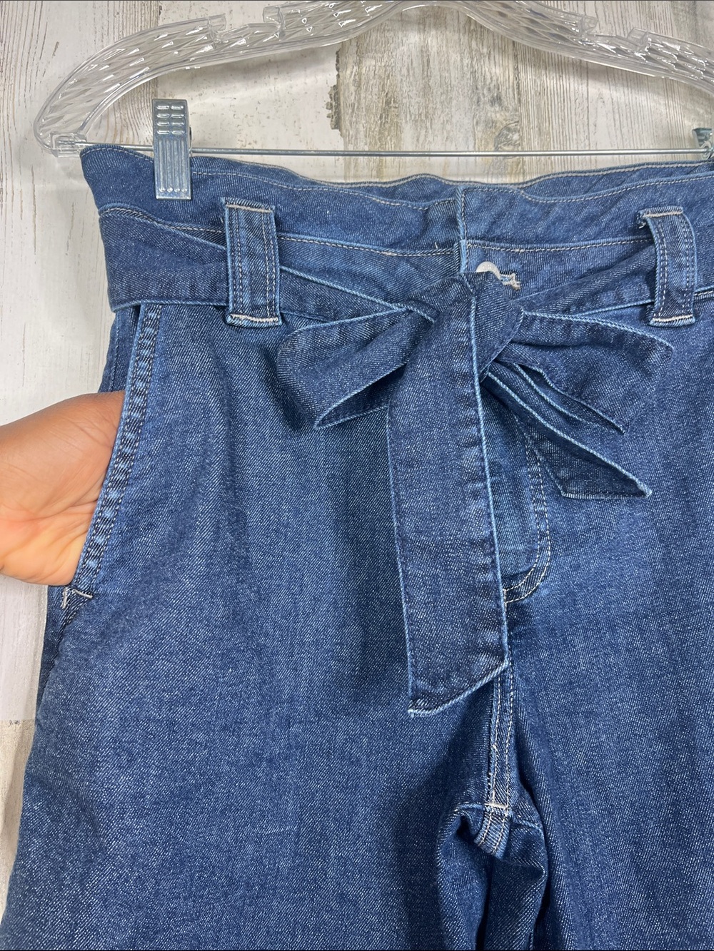 J. Crew Dark Navy Wide-Leg Jeans Women 26 - Picture 5 of 11